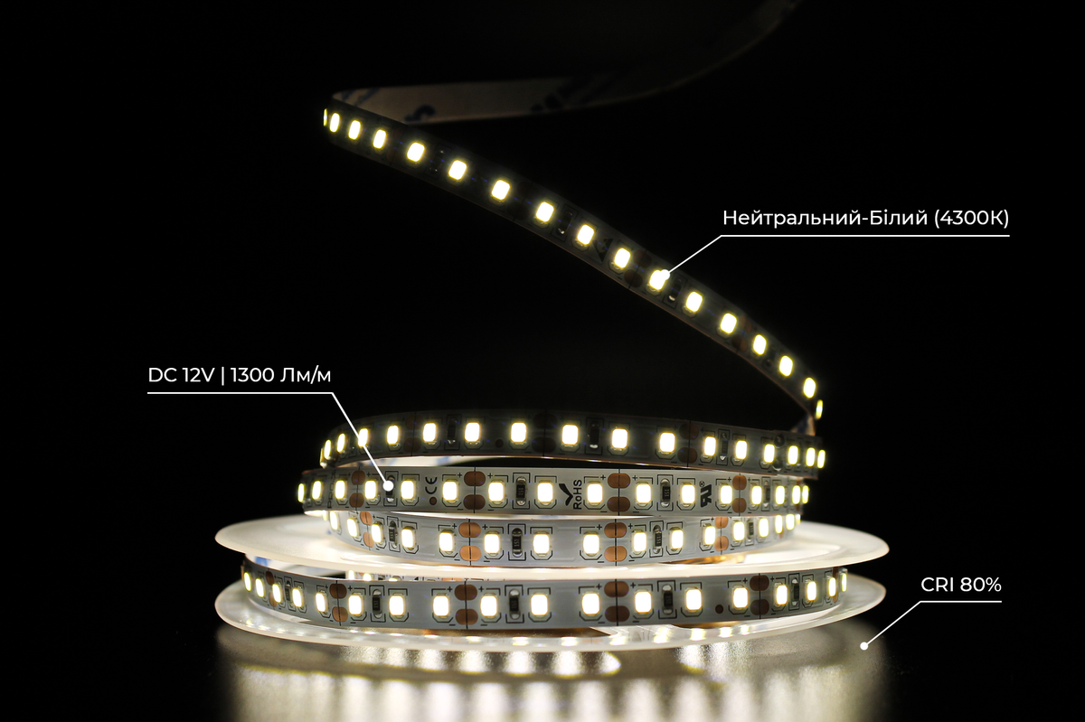 Світлодіодна LED стрічка PROLUM&trade; 12V; IP20; Series "SG" High Lumen 320127-S купити в Харкові, Україні: ціна, відгуки, характеристики