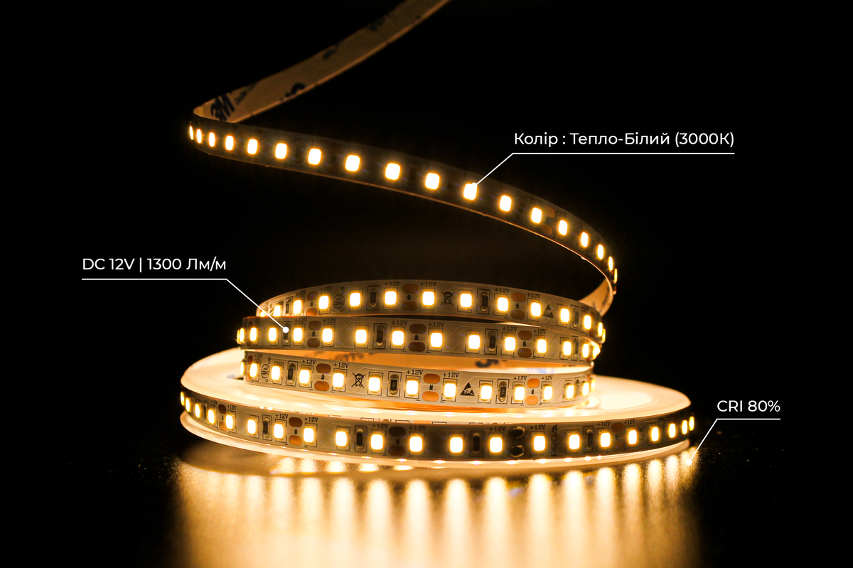 Світлодіодна LED стрічка PROLUM&trade; 12V; IP20; Series "SG" High Lumen 320126-S купити в Харкові, Україні: ціна, відгуки, характеристики