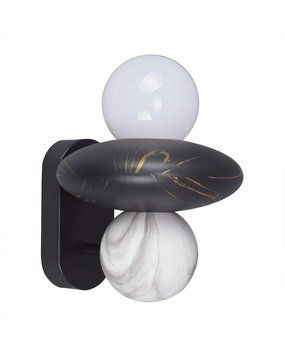 Бра, настінний світильник Goldlux Marble E27 1x6W IP20 чорний 344571 344571-PLX купити в Харкові, Україні: ціна, відгуки, характеристики