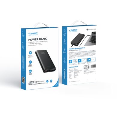 Зовнішній акумулятор Power Bank VEGER  W2032C купити в Харкові, Україні: ціна, відгуки, характеристики