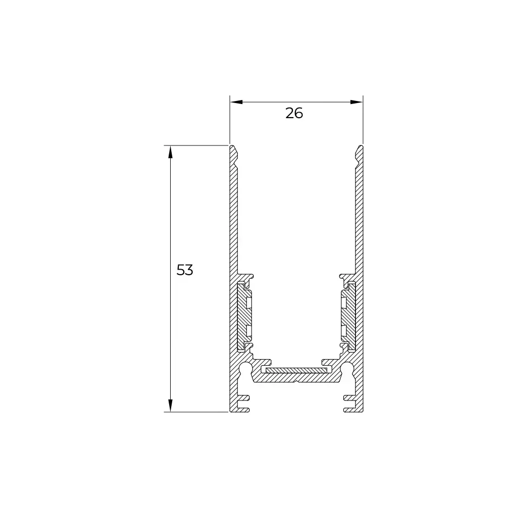 Магнитный трековый шинопровод PROLUM&trade; M20; Накладной\ Подвесной - P20; Черный 2M 751054 купить в Харькове, Украине: цена, отзывы, характеристики