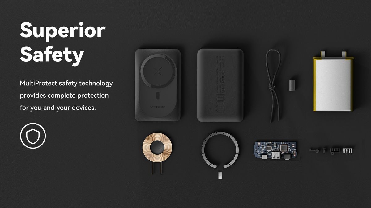 Зовнішній акумулятор Power Bank VEGER MagOnStand 10000MA (W1151) W1151 купити в Харкові, Україні: ціна, відгуки, характеристики
