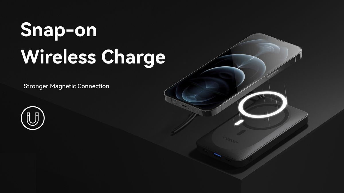 Зовнішній акумулятор Power Bank VEGER MagOnStand 10000MA (W1151) W1151 купити в Харкові, Україні: ціна, відгуки, характеристики