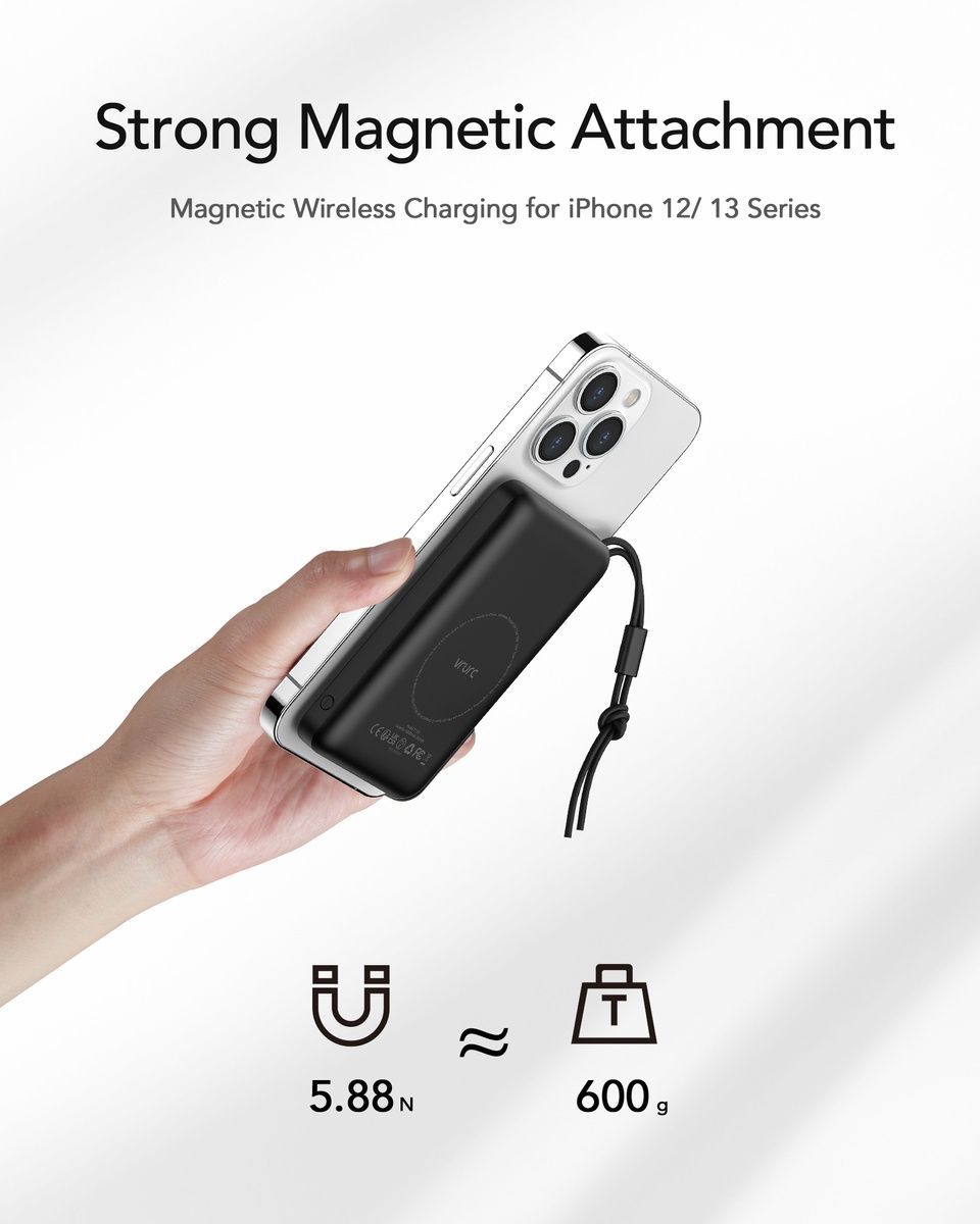 Зовнішній акумулятор Power Bank VEGER MagOnStand 10000MA (W1151) W1151 купити в Харкові, Україні: ціна, відгуки, характеристики