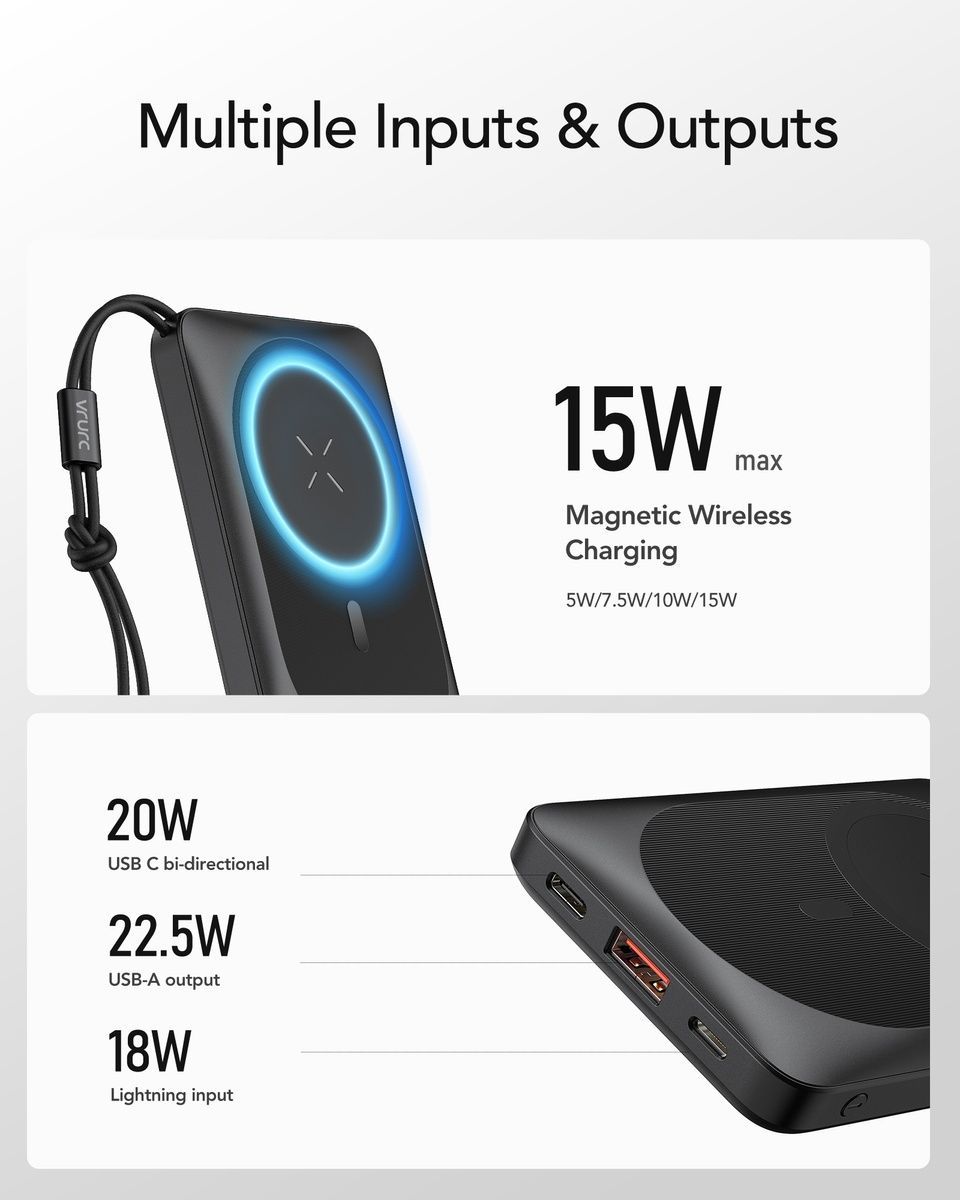 Зовнішній акумулятор Power Bank VEGER MagOnStand 10000MA (W1151) W1151 купити в Харкові, Україні: ціна, відгуки, характеристики