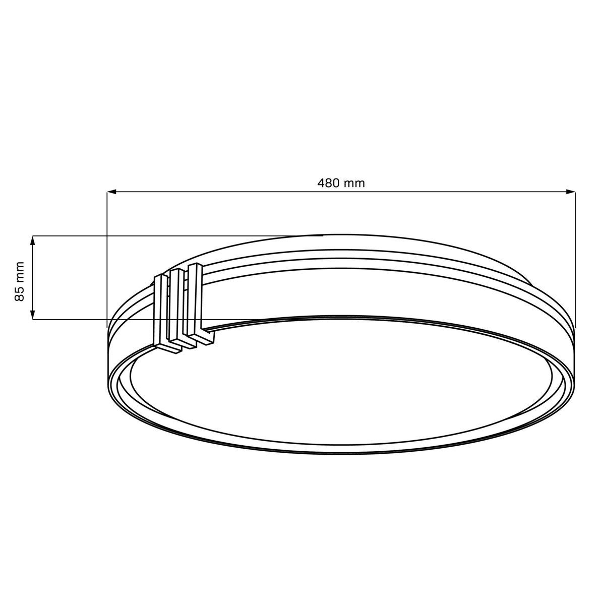 Світильник стельовий із пультом Goldlux Arletta LED 1x72W 3000K-6000K 8000Lm IP44 сірий 328854 328854-PLX купити в Харкові, Україні: ціна, відгуки, характеристики