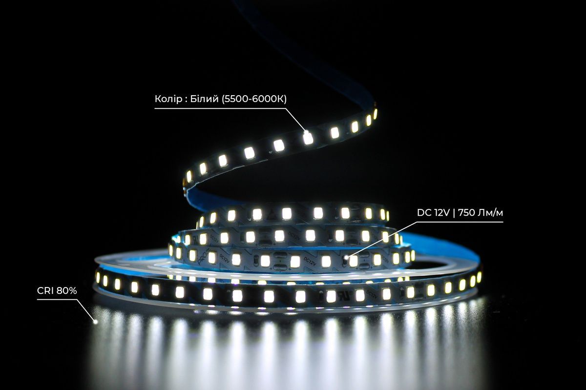 Світлодіодна LED стрічка PROLUM&trade; 12V; 2835\120; IP20; S-TYPE Series "SG" 320118-S купити в Харкові, Україні: ціна, відгуки, характеристики