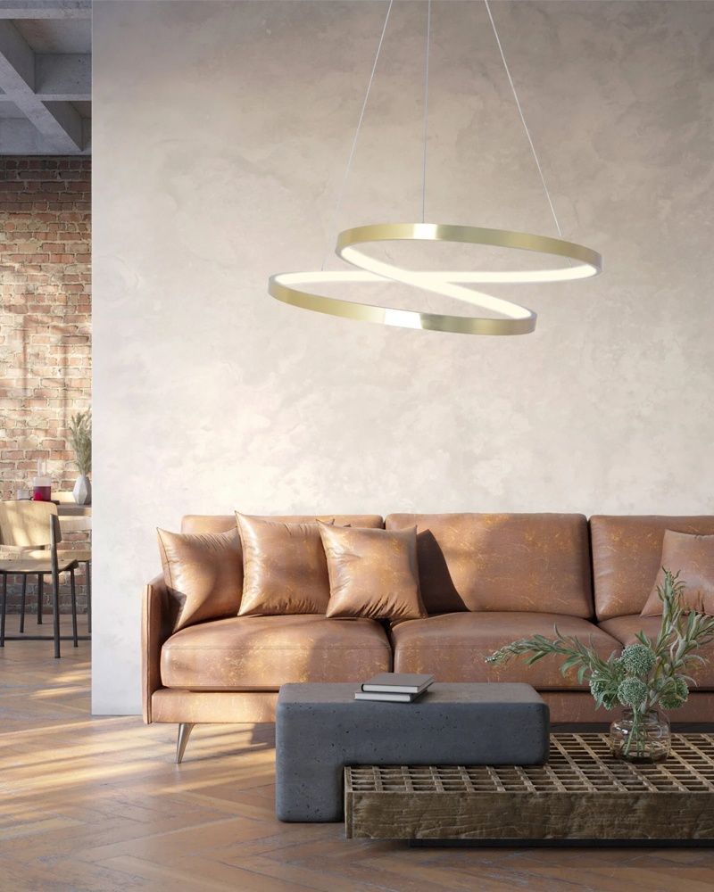 Люстра Goldlux Zefira LED 1x40W 4000K 3700Lm IP20 золотая 328052 328052-PLX купить в Харькове, Украине: цена, отзывы, характеристики