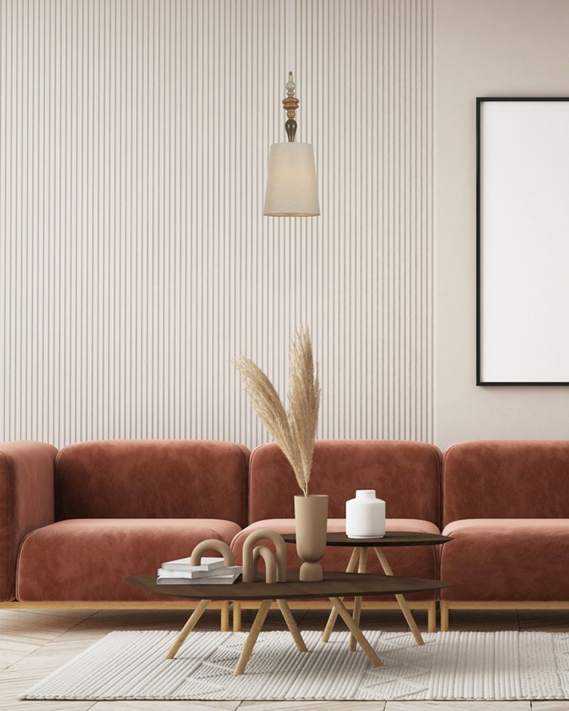 Подвесной светильник, люстра Italux PND-84678C-AB Moren E27 1x60W IP20 бежевый PND-84678C-AB купить в Харькове, Украине: цена, отзывы, характеристики