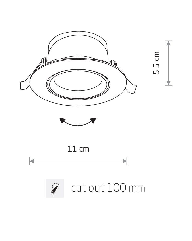 Світильник вбудований Nowodvorski EGINA LED 10W, 3000K, WH 10551 10551 купити в Харкові, Україні: ціна, відгуки, характеристики