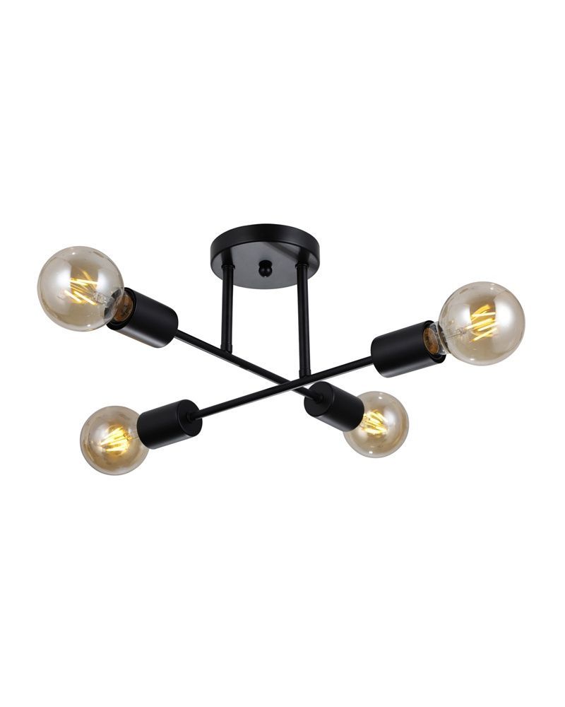 Люстра Italux PND-4052-4-BL Formio E27 4x40W IP20 черная PND-4052-4-BL купить в Харькове, Украине: цена, отзывы, характеристики