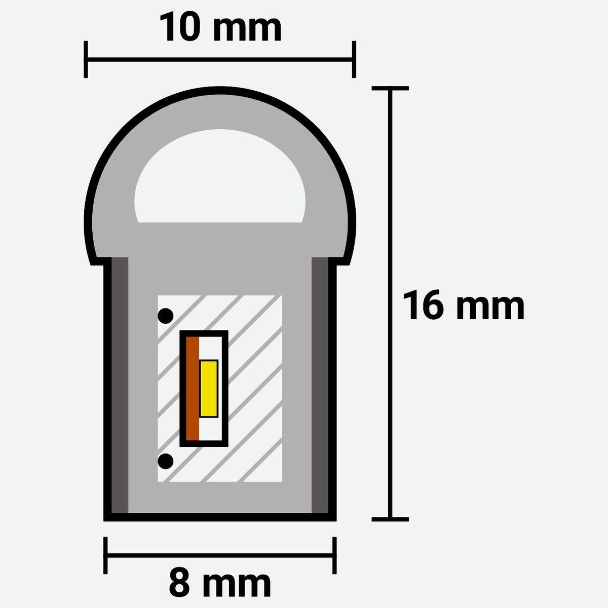 Світлодіодний неон PROLUM&trade; 8x16, IP68, 12V 120019-S купити в Харкові, Україні: ціна, відгуки, характеристики