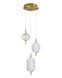 Подвесной светильник, люстра Italux PND-81438-3-GD Corado LED 3x23W 3000K 2104Lm IP20 золотой PND-81438-3-GD