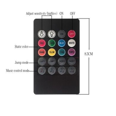 Контроллер RGB Bluetooth+RF+Music (20 кнопок; 6А) 402034 купить в Харькове, Украине: цена, отзывы, характеристики
