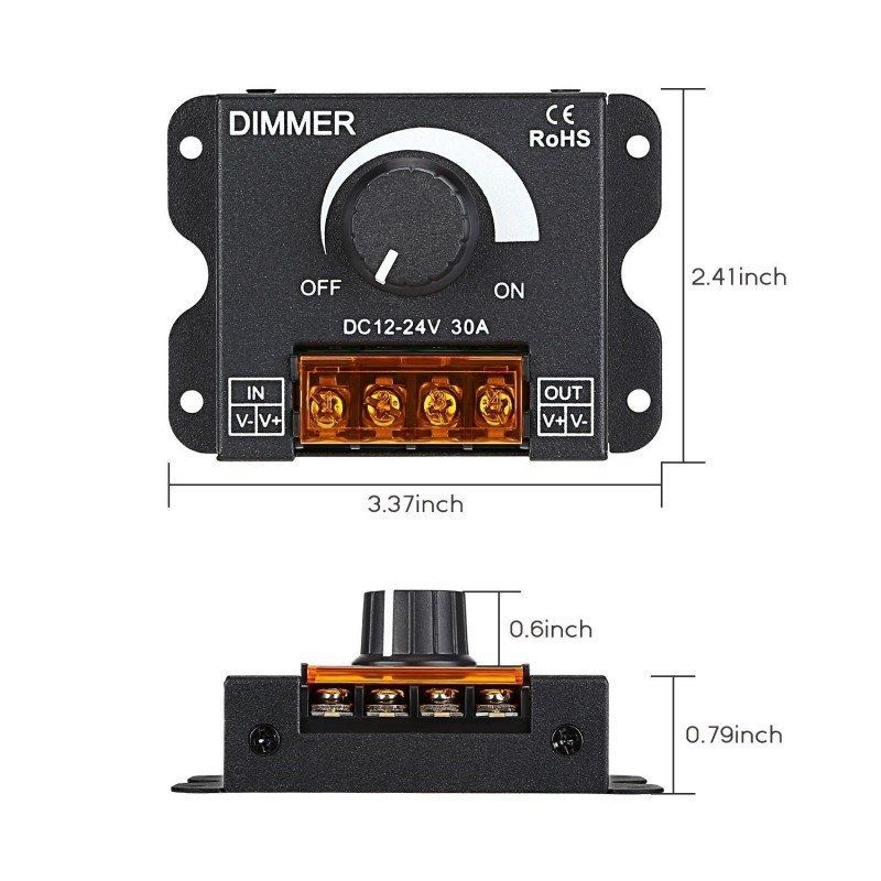 Диммер встраиваемый Prolum 30A KNOB 401003 купить в Харькове, Украине: цена, отзывы, характеристики