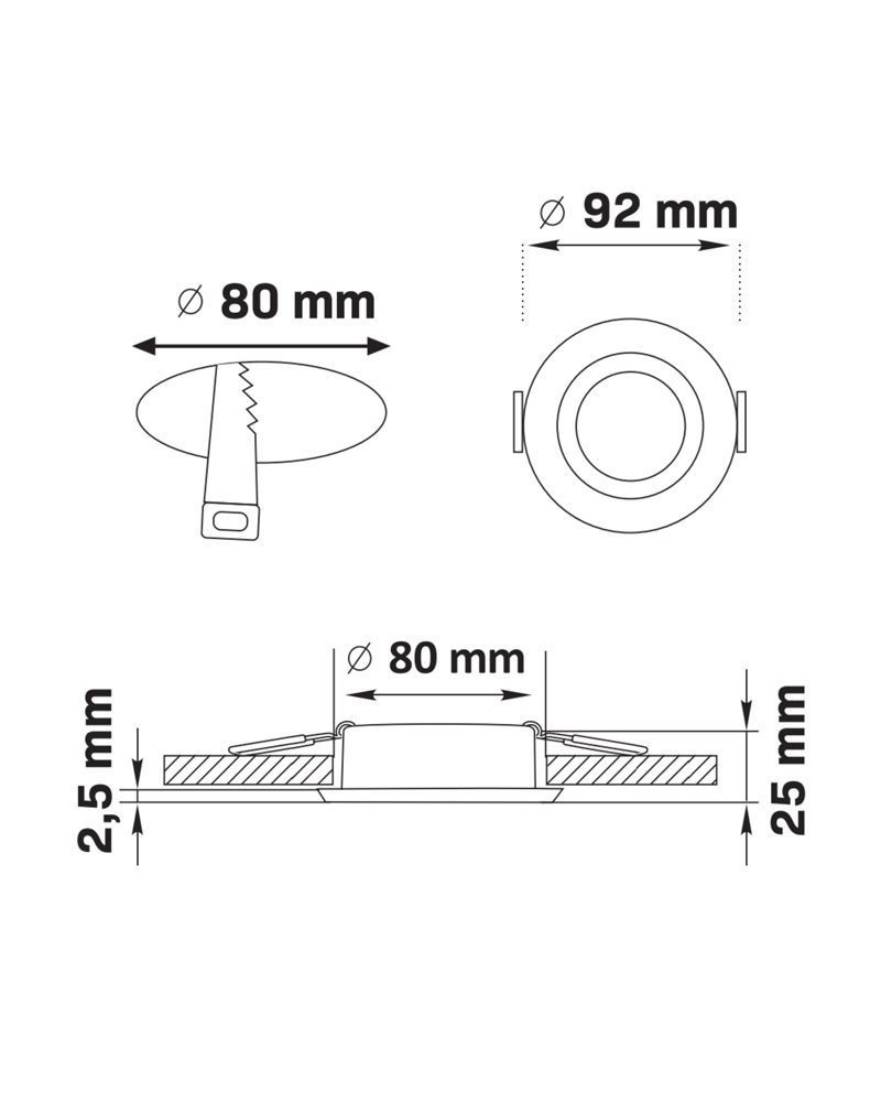 Точковий світильник Goldlux Falco GU5.3 1x10W IP20 чорний 323699 323699-PLX купити в Харкові, Україні: ціна, відгуки, характеристики