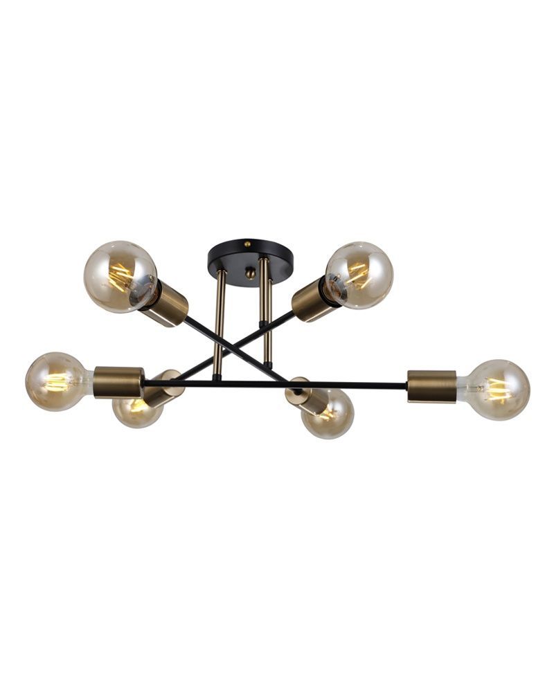 Люстра Italux PND-4052-6-BL-HBR Formio E27 6x40W IP20 латунна PND-4052-6-BL-HBR купити в Харкові, Україні: ціна, відгуки, характеристики