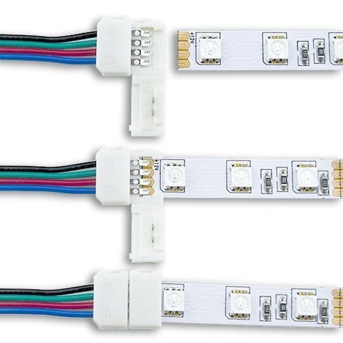 Конектор PROLUM&trade; для LED стрічки 10 мм, RGB + 2 затискача 503008 купити в Харкові, Україні: ціна, відгуки, характеристики