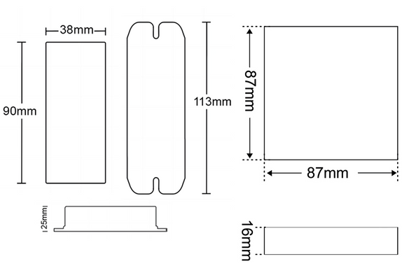 Сенсорная панель управления PROLUM RGB; Wi-Fi; TUYA; 18A; Series: HomeLink 404019 купить в Харькове, Украине: цена, отзывы, характеристики