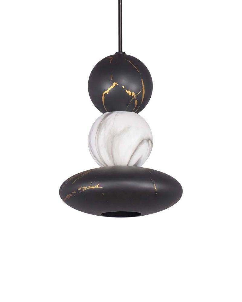 Подвесной светильник, люстра Goldlux Marble E27 1x6W IP20 черный 344557 344557-PLX купить в Харькове, Украине: цена, отзывы, характеристики