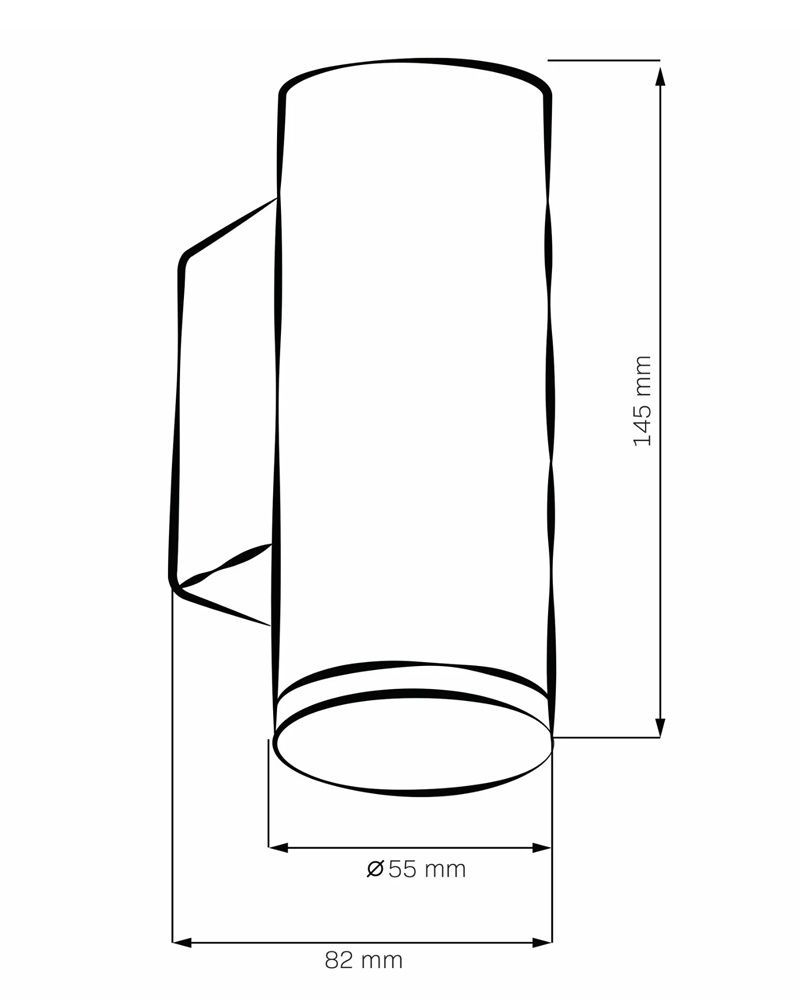 Бра, настінний світильник Goldlux Turyn GU10 1x10W IP44 чорний 324764 324764-PLX купити в Харкові, Україні: ціна, відгуки, характеристики