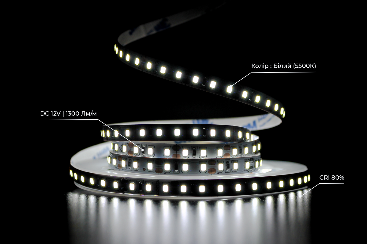 Світлодіодна LED стрічка PROLUM&trade; 12V; IP20; Series "SG" High Lumen 320125-S купити в Харкові, Україні: ціна, відгуки, характеристики