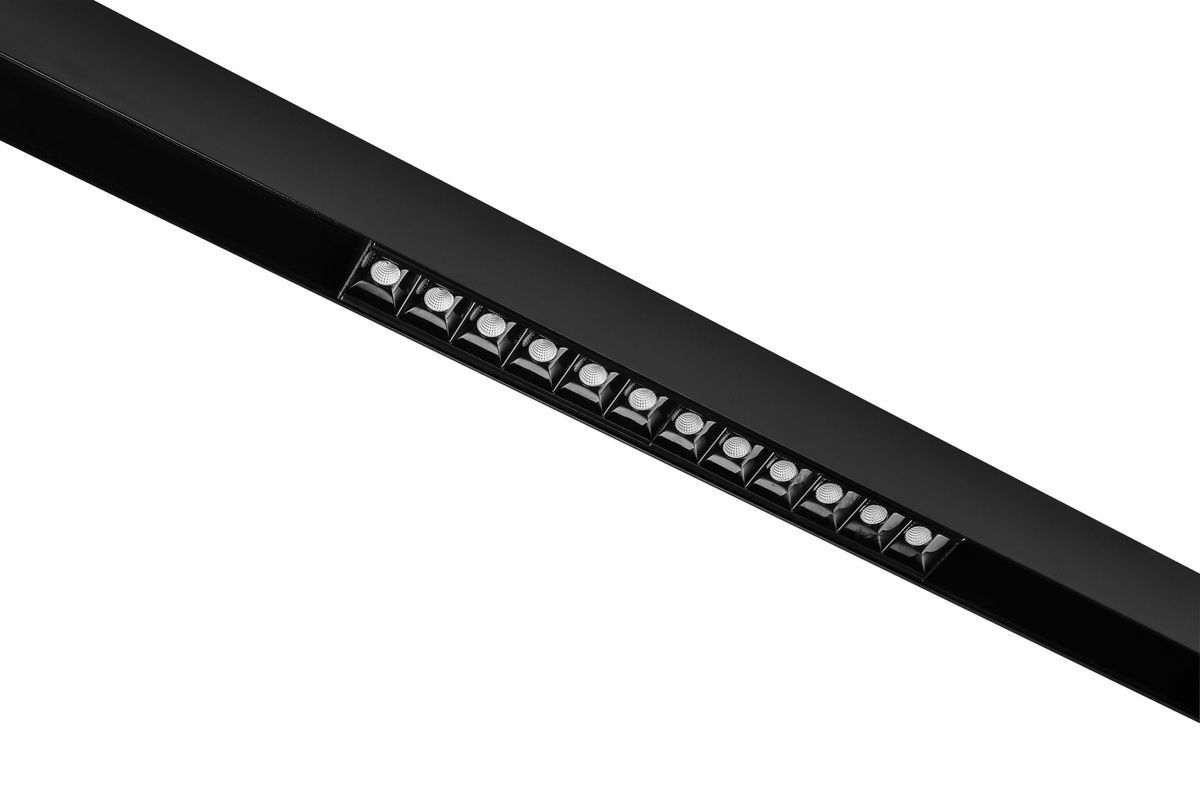 Магнітний трековий світильник PROLUM&trade; M20; 12W; 48V; Чорний SERIES "GR"; CCT TuyaSmart 741008 купити в Харкові, Україні: ціна, відгуки, характеристики
