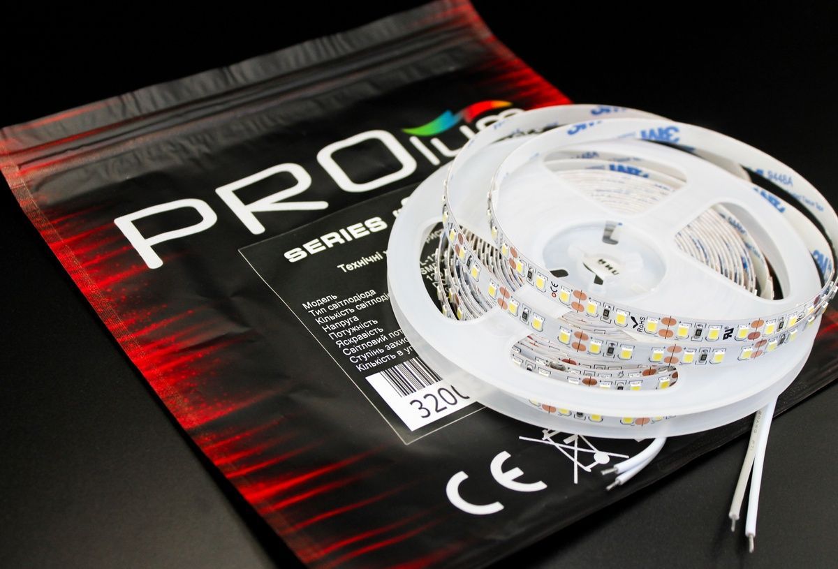 Світлодіодна LED стрічка PROLUM&trade; 12V; IP20; Series "SG" High Lumen 320125-S купити в Харкові, Україні: ціна, відгуки, характеристики